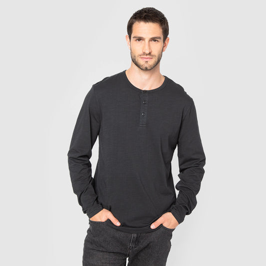 POLERA HENLEY BLACK