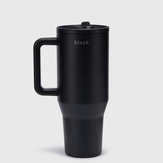 BOTELLA STRAW MUG BLACK