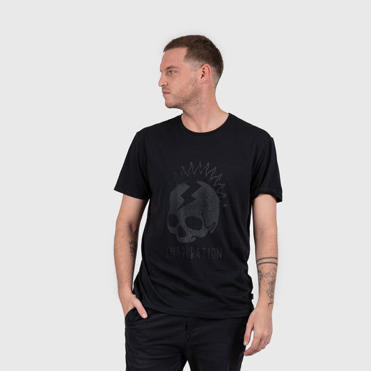 POLERA DE HOMBRE CON CALAVERA FLASH BLACK BUBBA