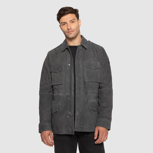 CHAQUETA DE CUERO GAMUZA