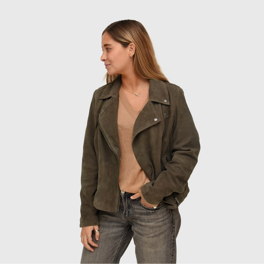 CHAQUETA DE CUERO GAMUZA