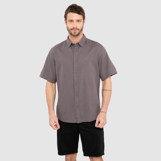 CAMISA LINO MANGA CORTA