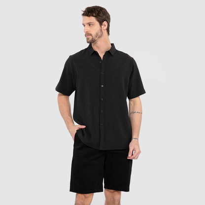 CAMISA WRINKLE MANGA CORTA