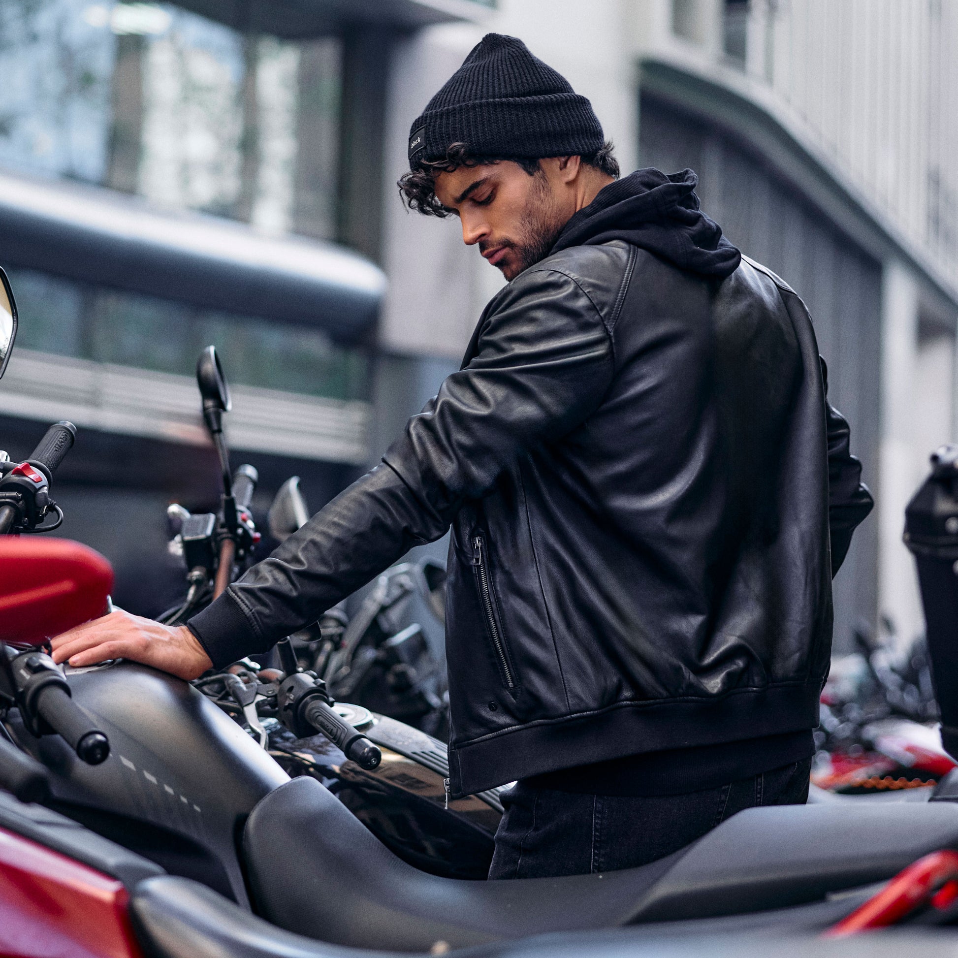 LEATHER JACKET Black Bubba Chile - Main Image