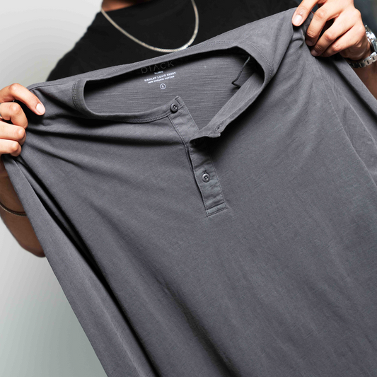 HENLEY GREY T-SHIRT