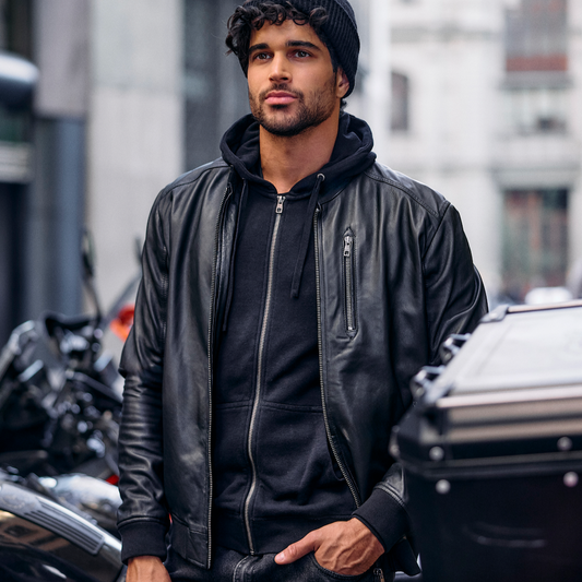 LEATHER BOMBER