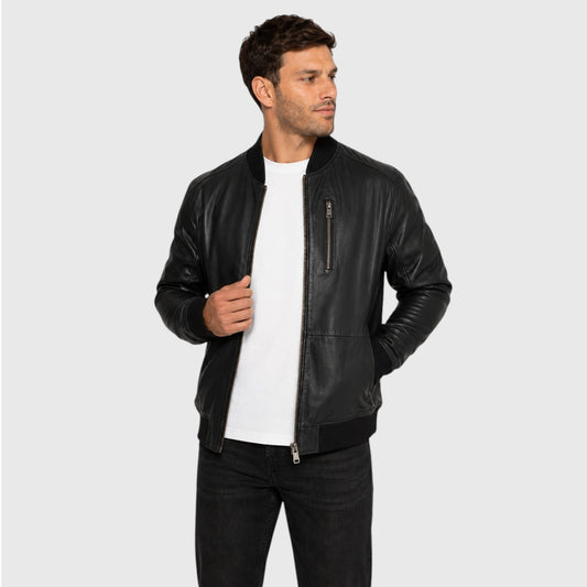 CHAQUETA CUERO BOMBER