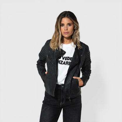 CHAQUETA WASH LEATHER WOMEN