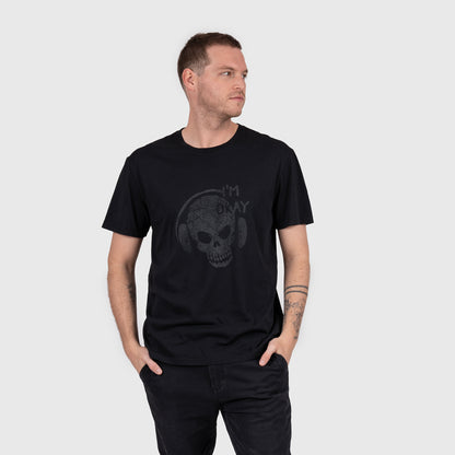 COTTON TEE SKULL TECH